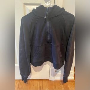 Lululemon Scuba half zip black hoodie
